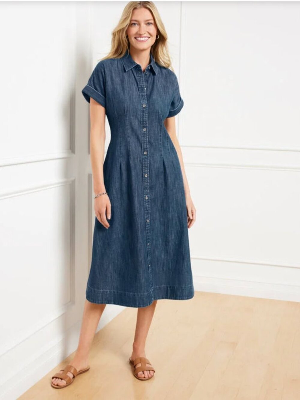 Talbots Petites Denim Shirtdress Eden Authentic Denim in Marina Wash Size 8P